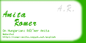 anita romer business card